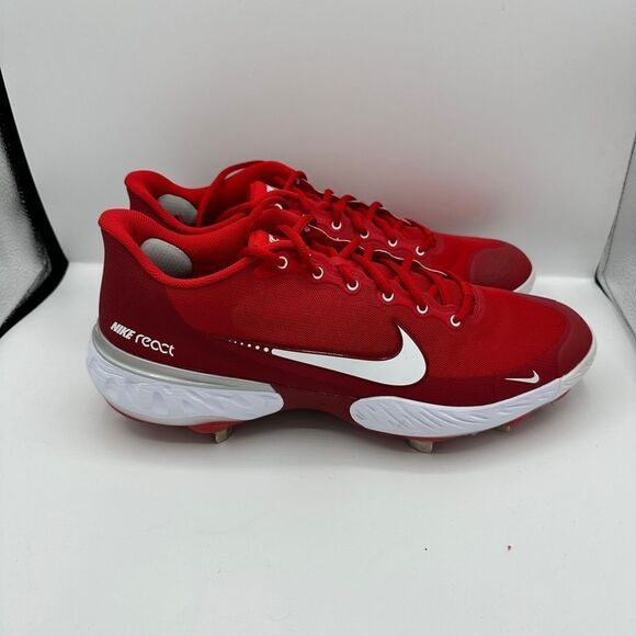 Nike Alpha Huarache Elite 3 Low Baseball Cleats Red White Size 8.5,13 CK0746-600 - Picture 3 of 5